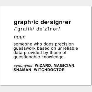 Definition of a Graphic Designer - white Posters and Art